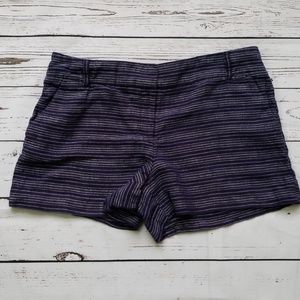 Ann Taylor Loft Navy Blue Linen Shorts
